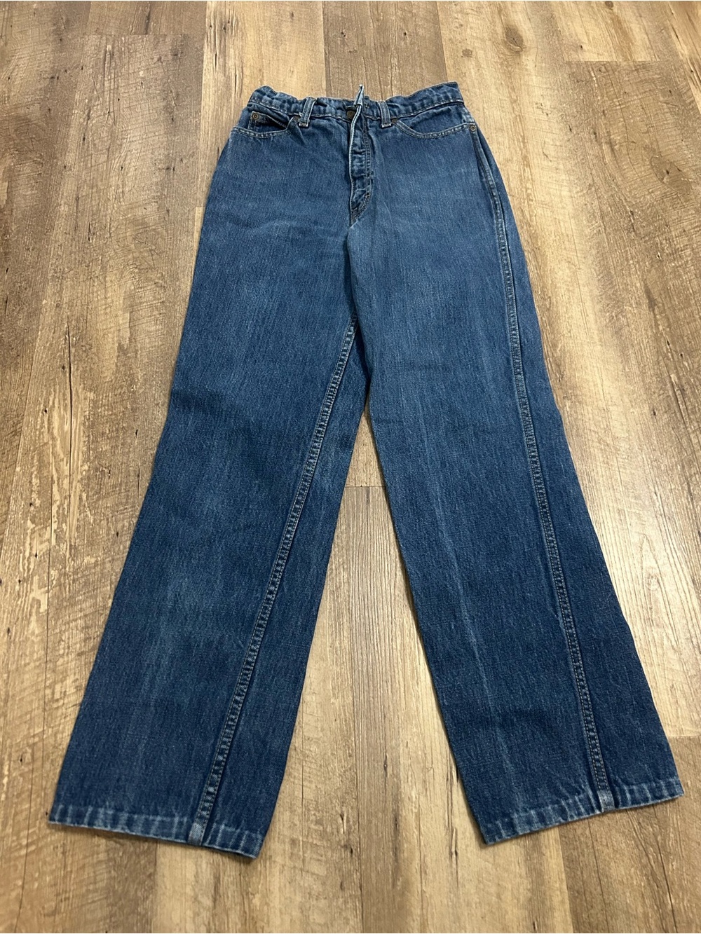 Vintage Calvin Klein Classic High-Waist Wide-Leg Jeans - Dark Blue